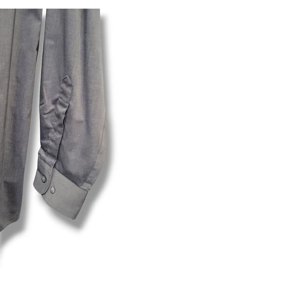 Concepts by Claiborne Men’s Gray Long Sleeve Button-Down Dress Shirt – Size 16 - Picture 5 of 8